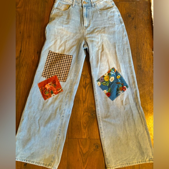 ❤️ wide-leg patchwork jeans - Picture 1 of 2